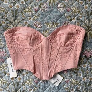 Bardot Ellie Lace Corset in Soft Pink